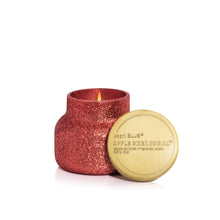 Apple Cider Social Glam Petite Candle, lit