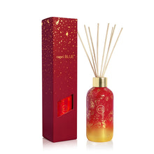 Apple Cider Social red and gold reed diffuser and packaging