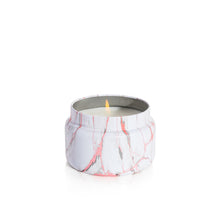Paris Modern Marble Printed Travel Tin Candle, lit