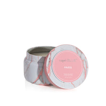 Paris Modern Marble Printed Travel Tin Candle, open