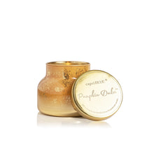 Pumpkin Dulce Glimmer Petite Candle, lit