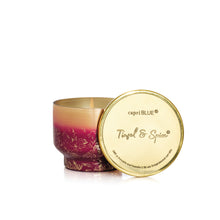 Tinsel & Spice Glimmer Inverted Candle, lit