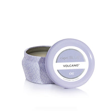 Volcano Lavender Mini Tin Candle, open lid