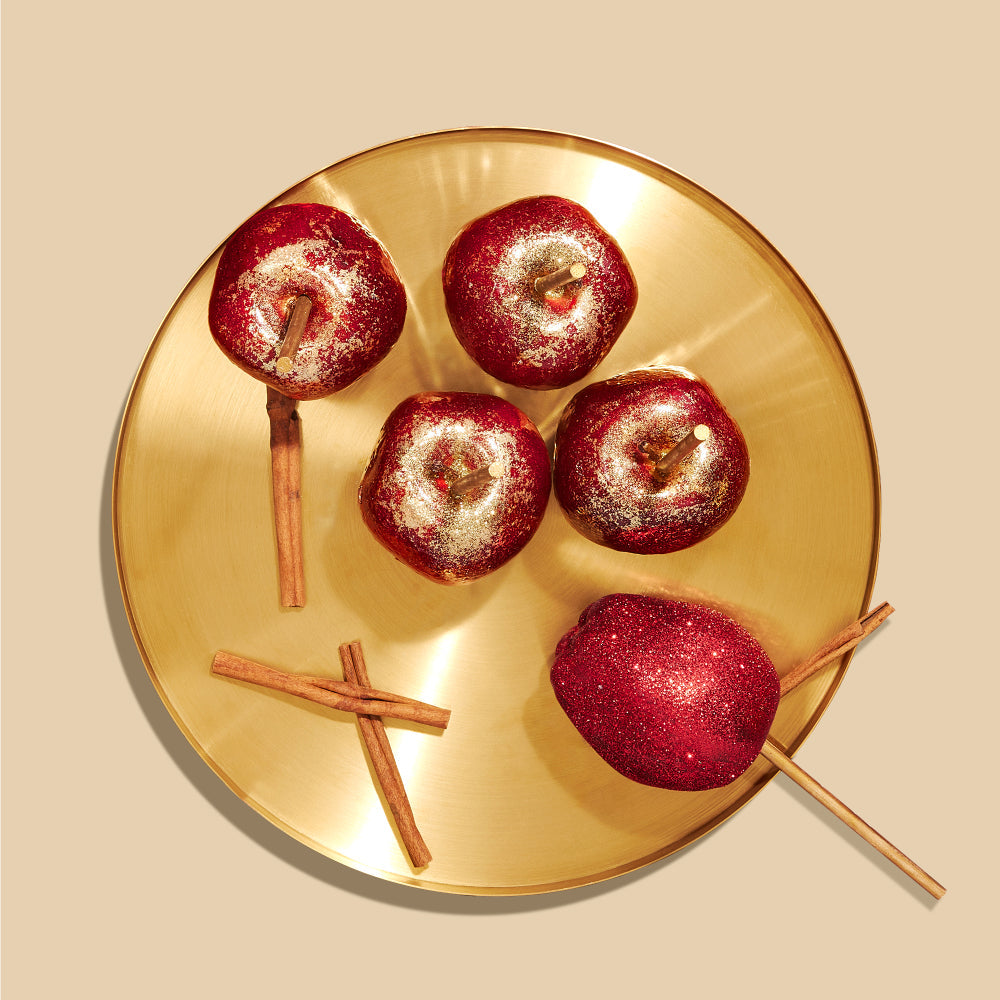 Candied apples on a tray