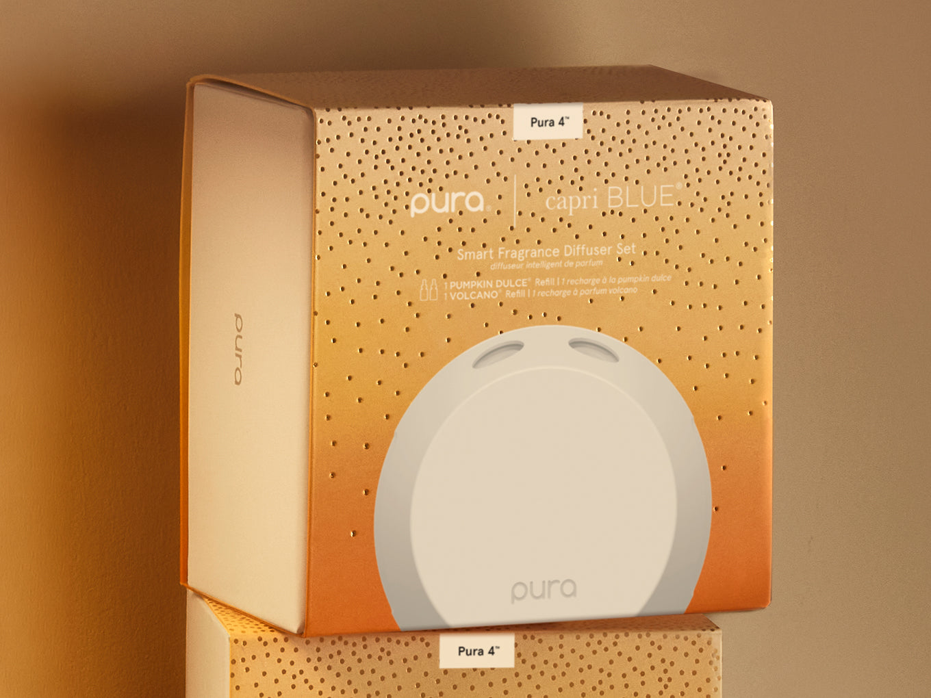 Pura V4 Diffuser Kit in box on a beige background