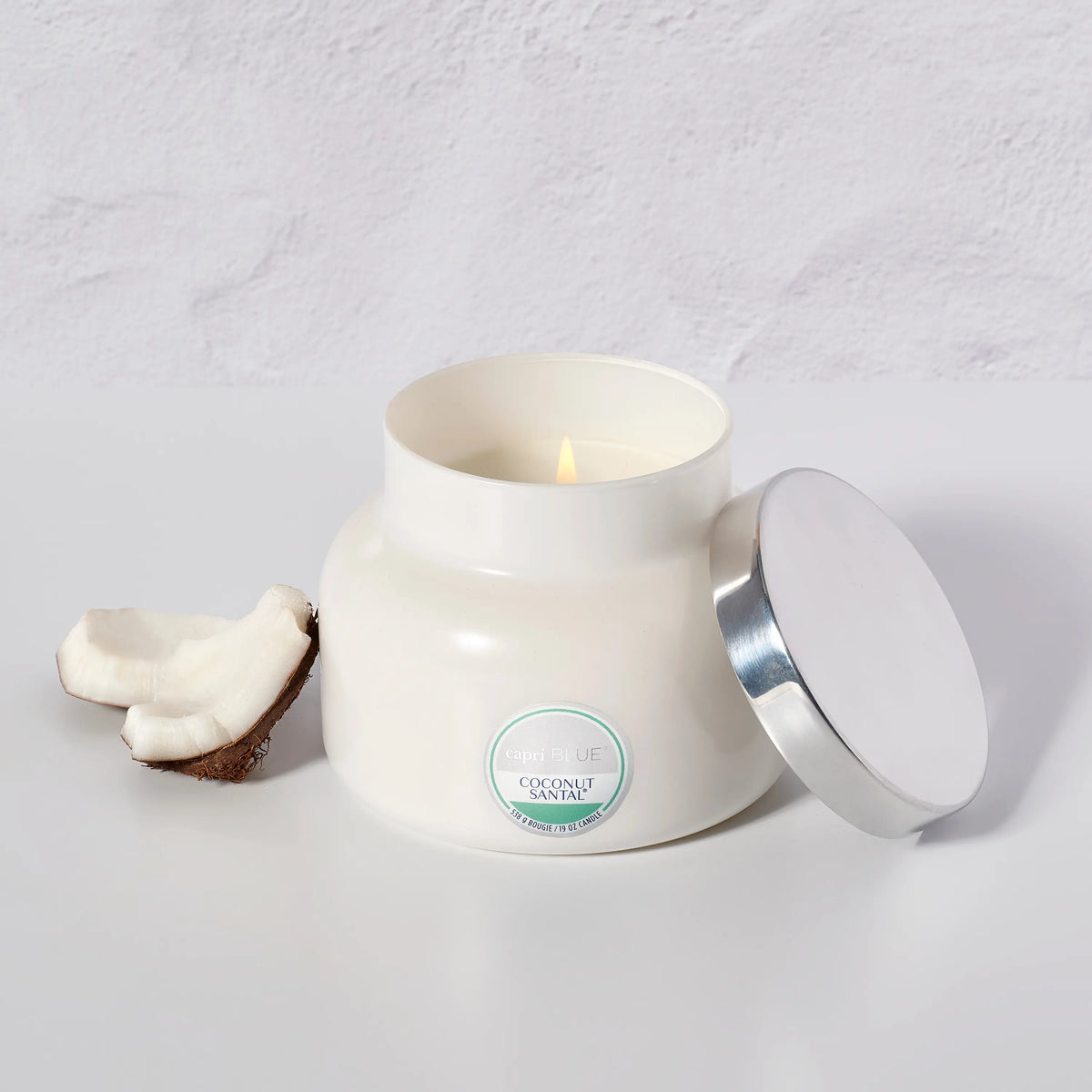 Coconut Santal White Signature Candle view 2