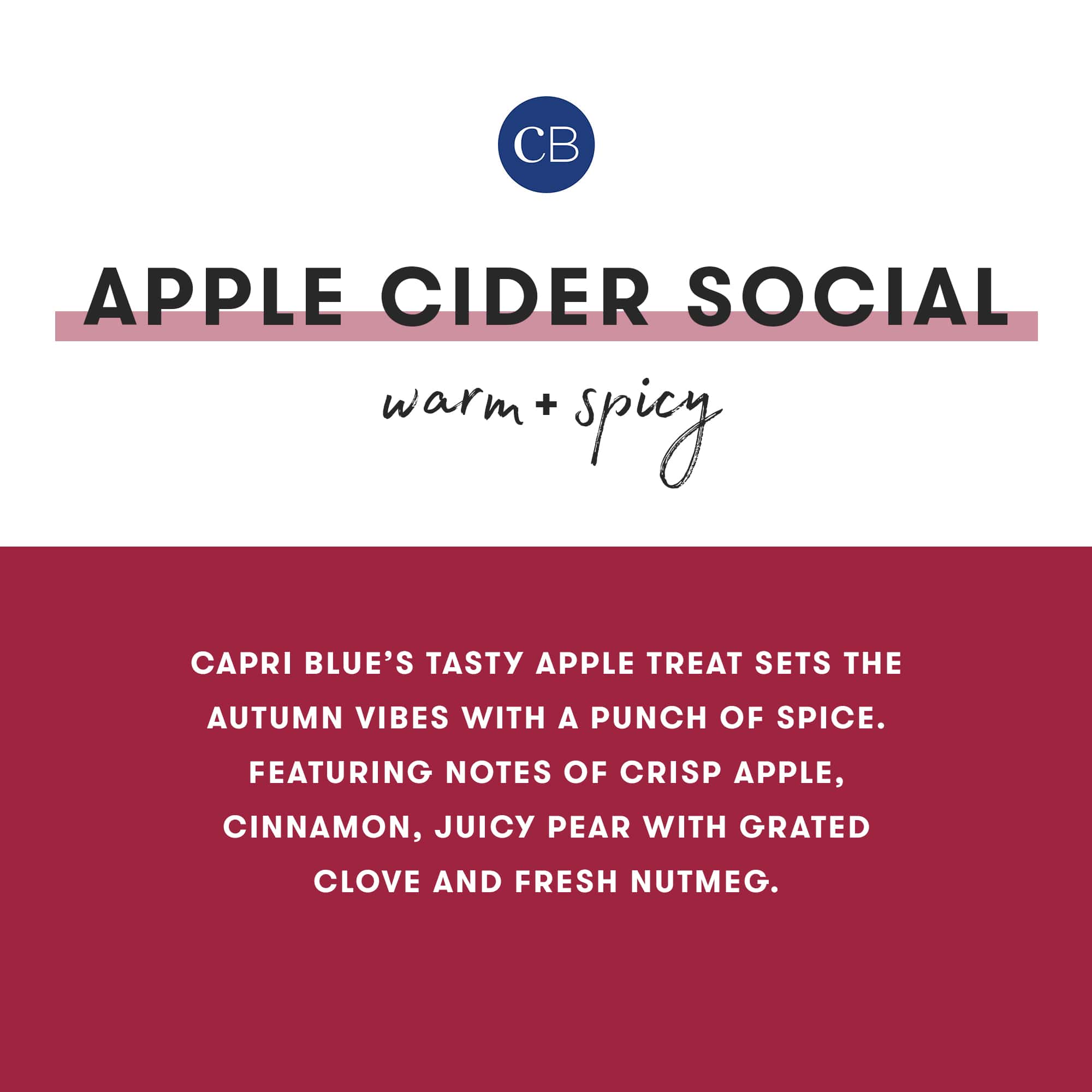 Apple Cider Social Glimmer Signature Candle – 19 Oz | Capri Blue