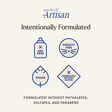 Capri Blue Artisan product features on a white background