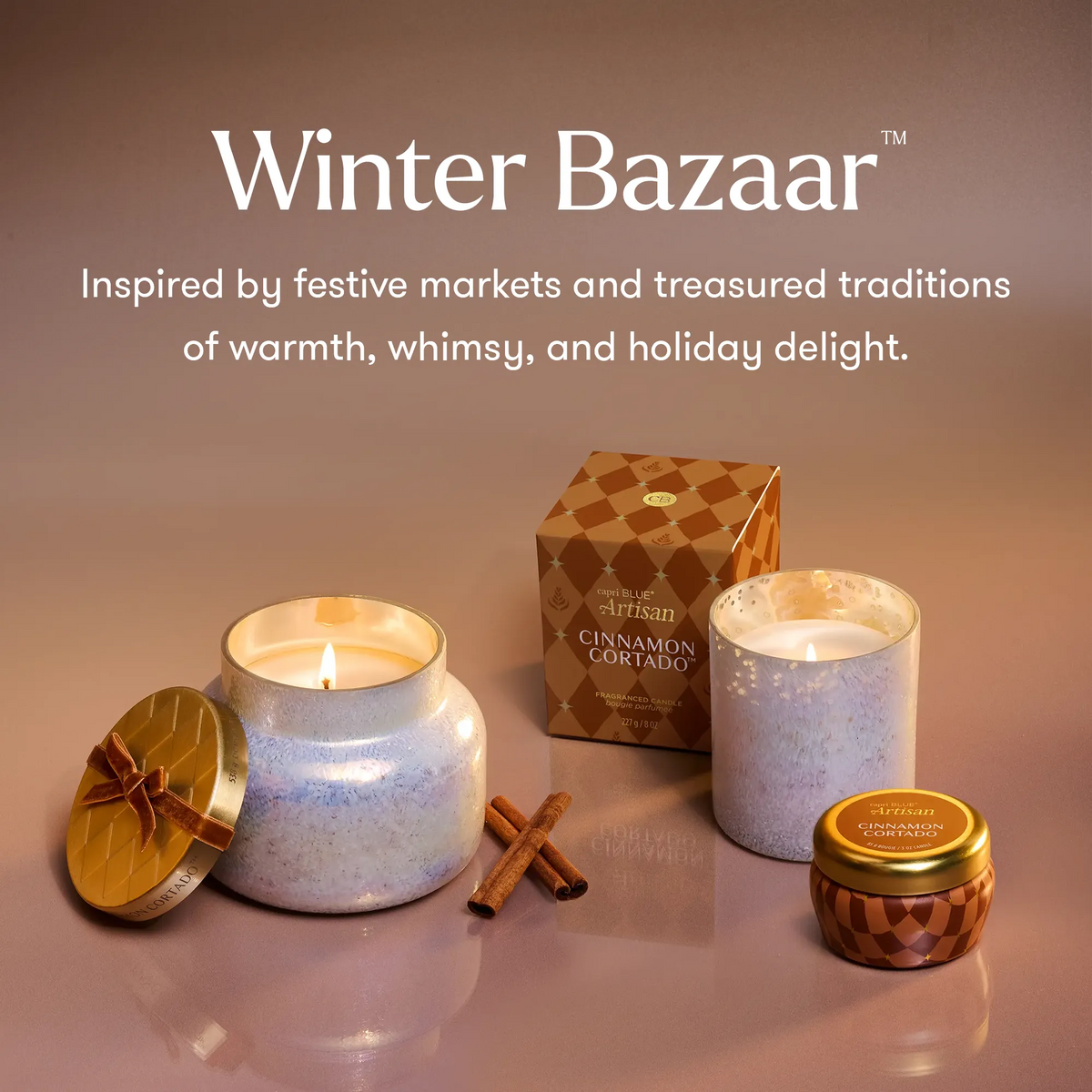 Cinnamon Cortado Winter Bazaar Boxed Tumbler Candle