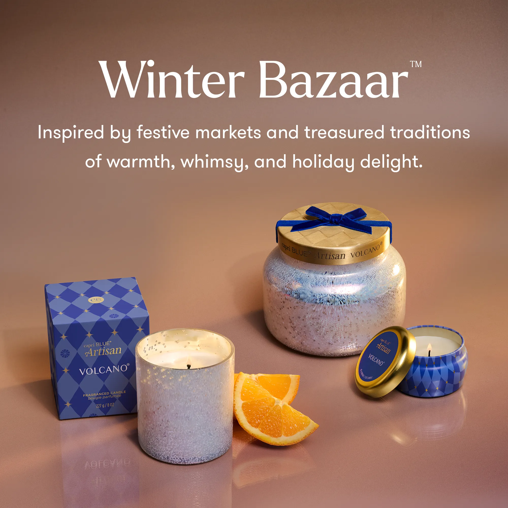 Volcano Winter Bazaar Mini Tin Candle