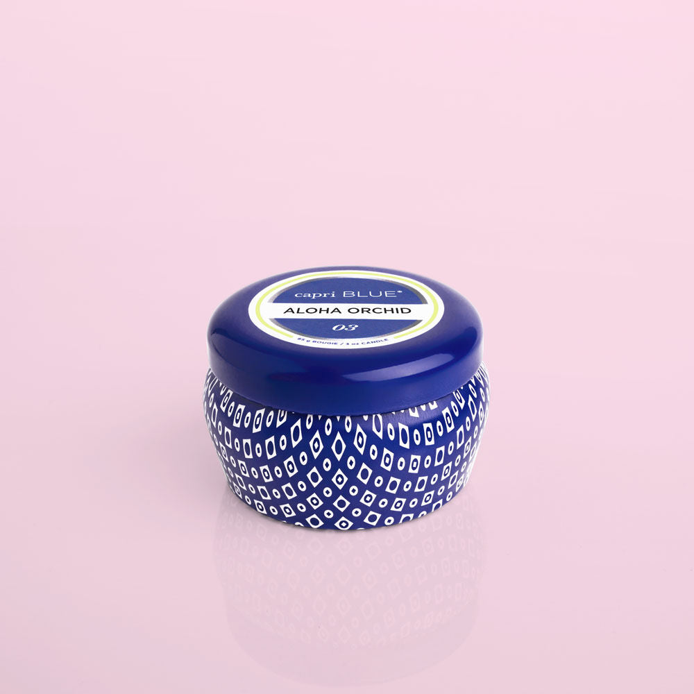 Aloha Orchid Blue Mini Candle Tin, 3oz product view