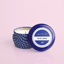 Blue Jean Blue Mini Candle, 3oz product with lid off