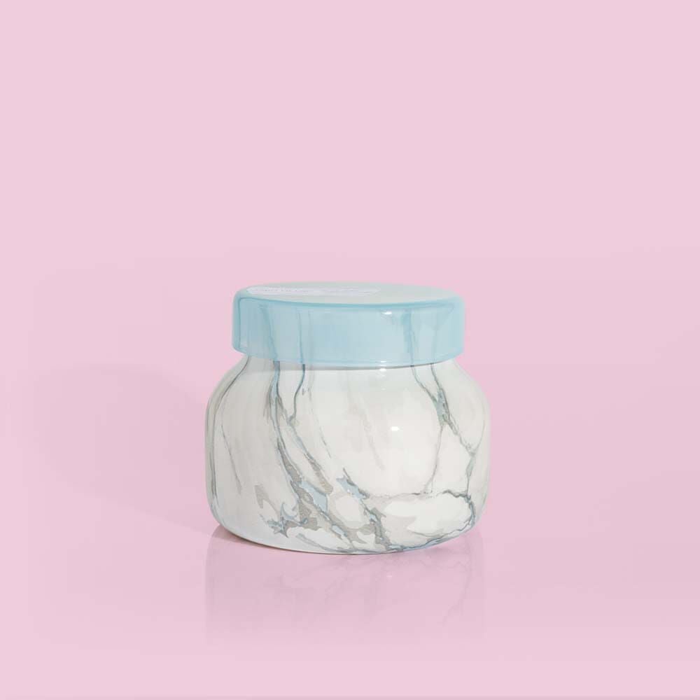 Blue Jean Modern Marble Petite Jar, 8oz compliments modern decor