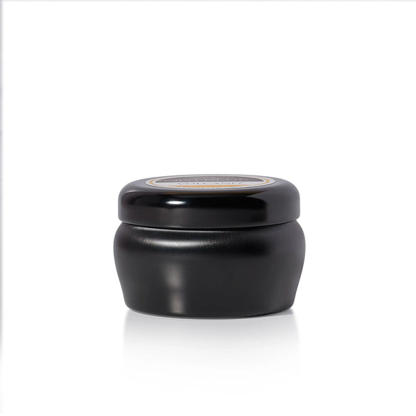 スタイリッシュ　コバルトブルー　ガラスボウルキャンドル　キャニスター　3点セット Volcano Black Mini Tin Candle - 3 Oz | Capri Blue