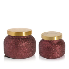 Two Tinsel & Spice Candles on a white background.