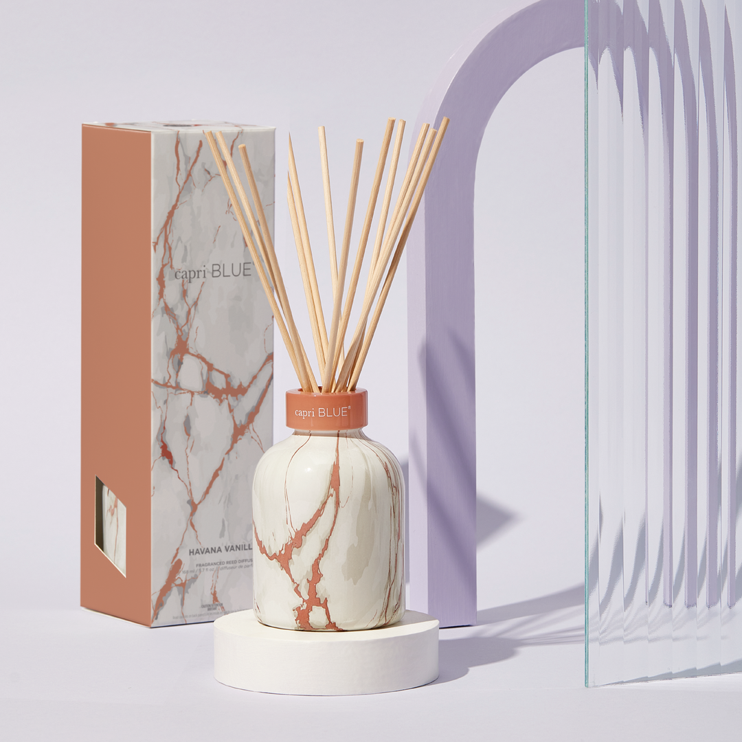 Havana Vanilla Marble Petite Reed Diffuser | Capri Blue