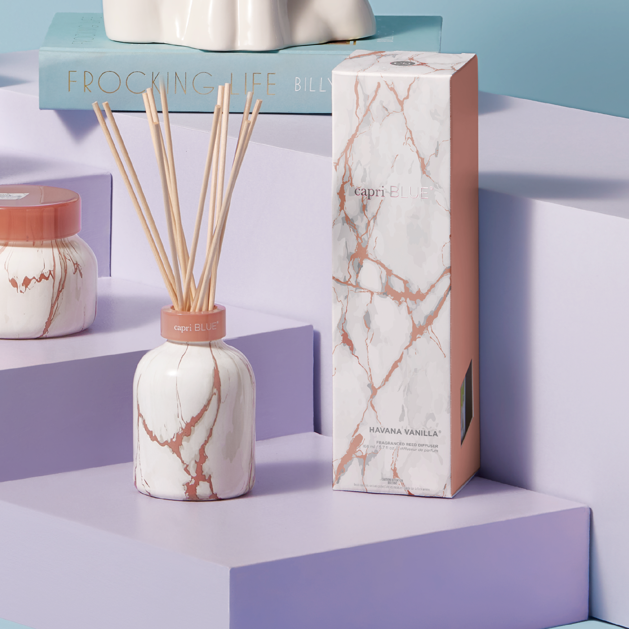 Havana Vanilla Marble Petite Reed Diffuser | Capri Blue