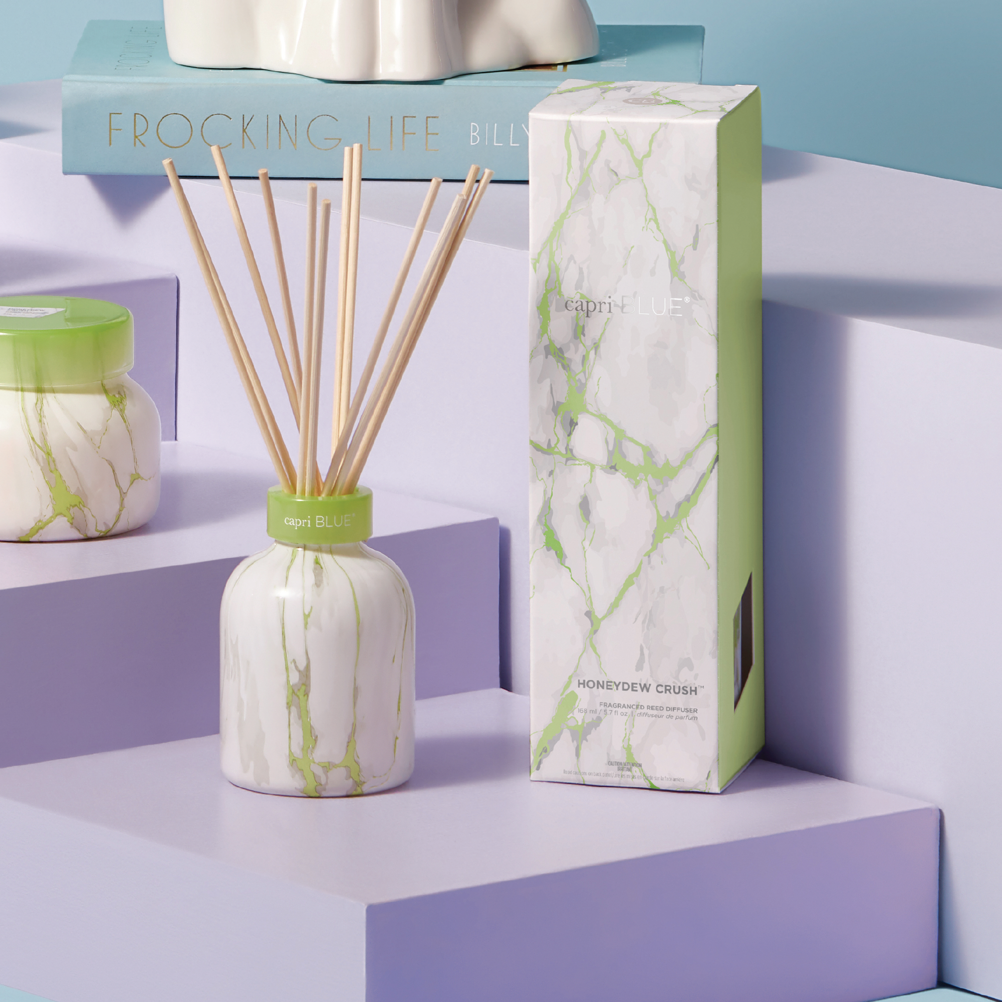 Honeydew Crush Modern Marble Petite Reed Diffuser