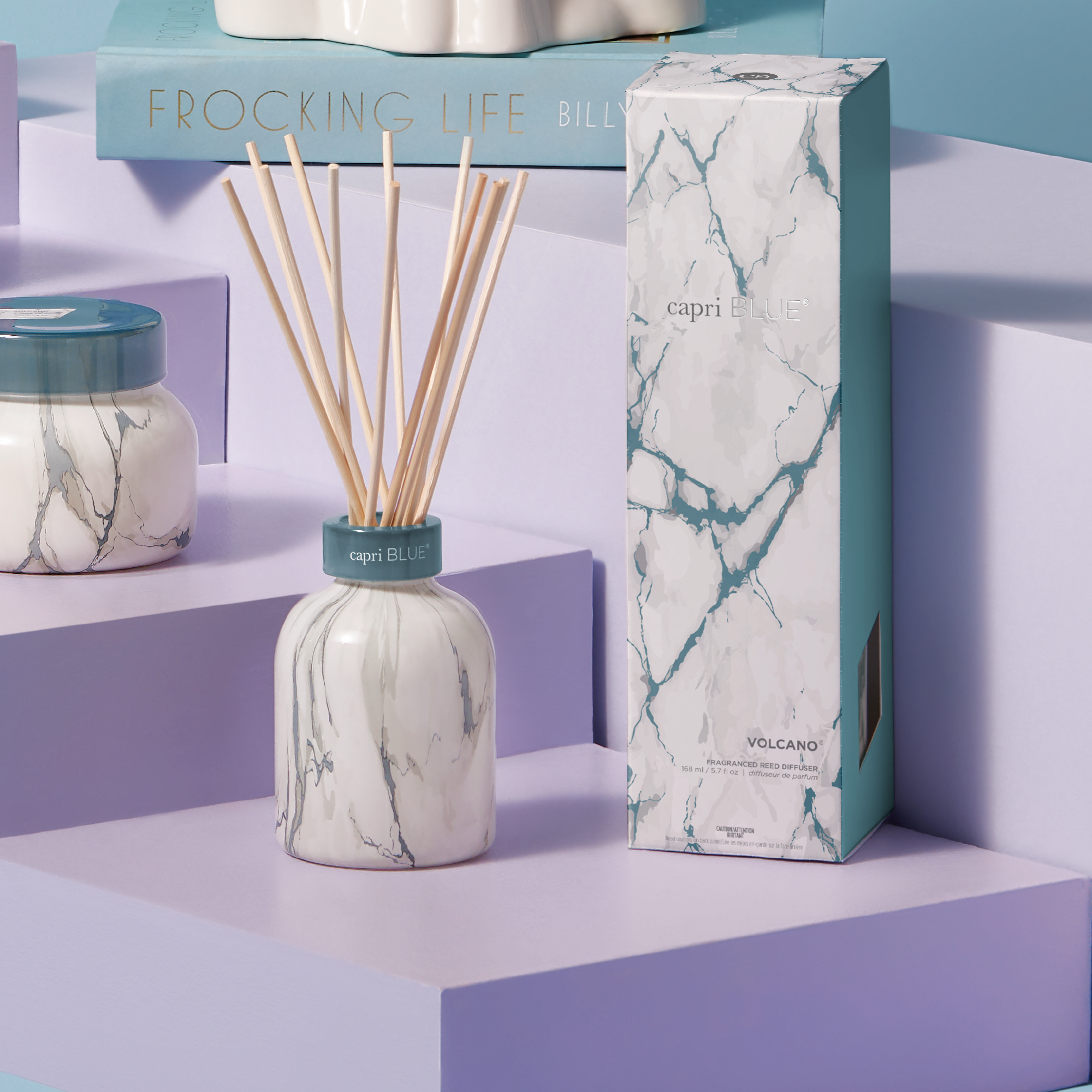 Volcano Modern Marble Petite Reed Diffuser