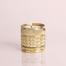 Exotic Blossom and Basil Gilded Faceted Candle Jar, 11 oz Candle Burning