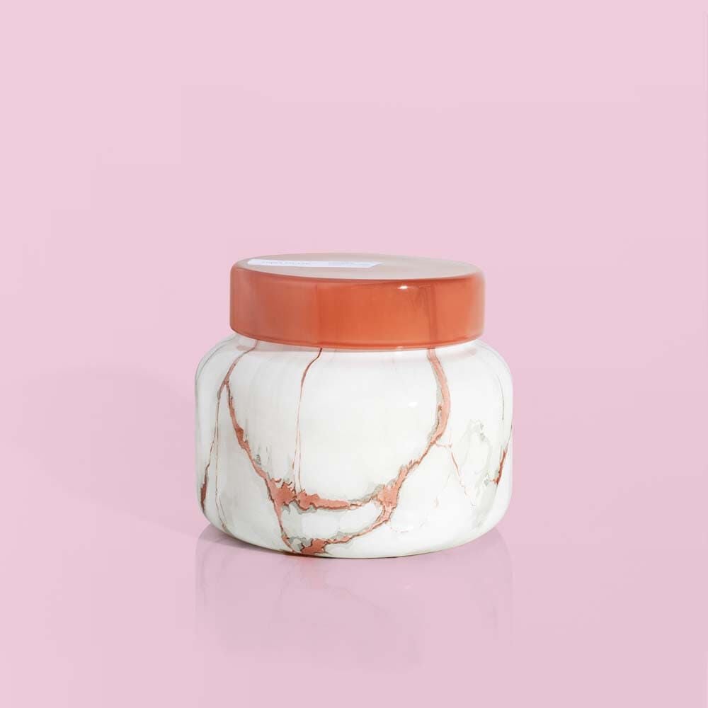 Havana Vanilla Modern Marble Signature Jar, 19 oz compliments modern decor