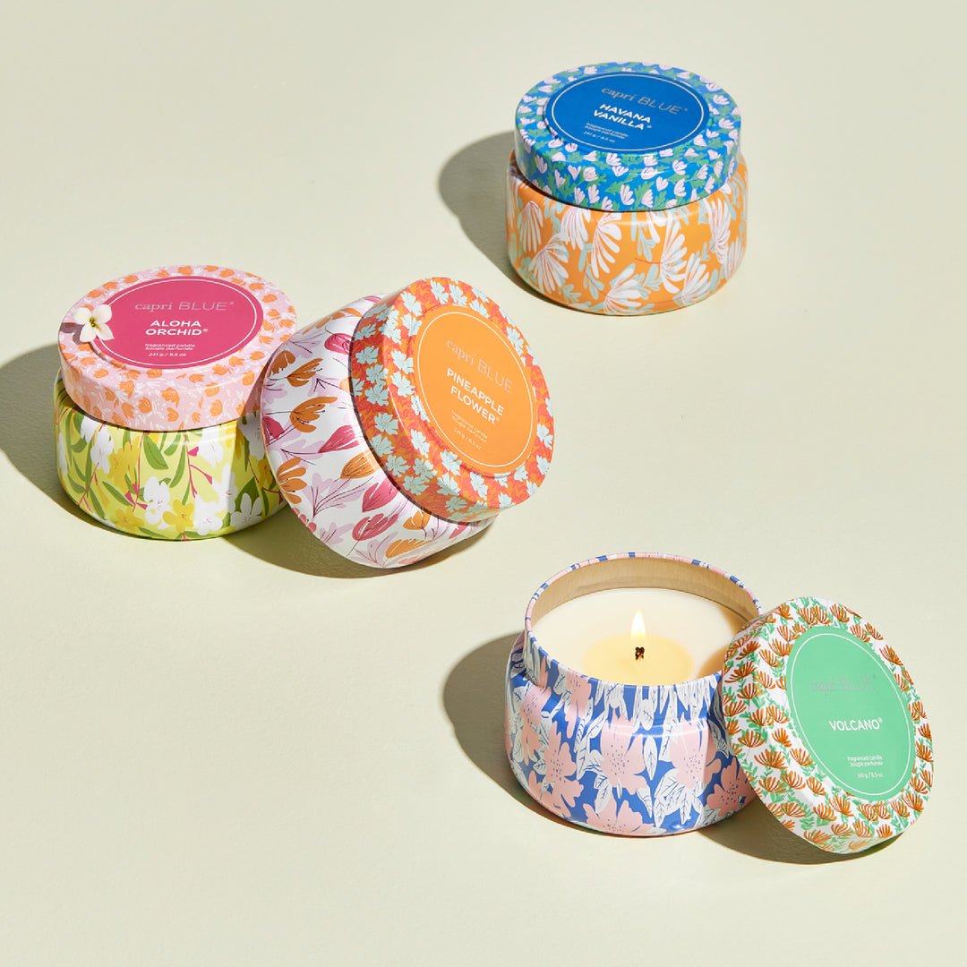 Havana Vanilla Pattern Play Travel Tin Candle | Capri Blue