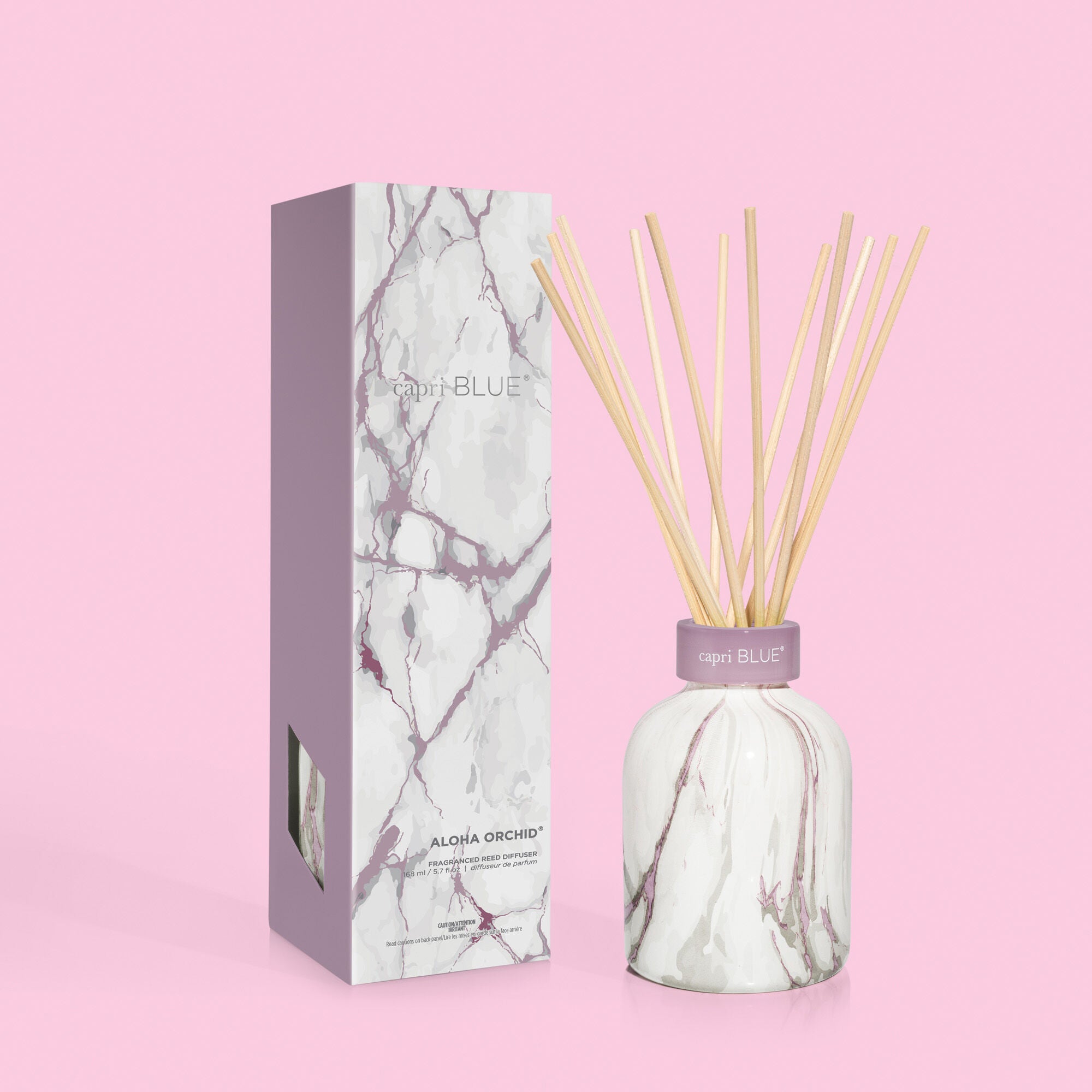 Aloha Orchid Modern Marble Petite Reed Diffuser