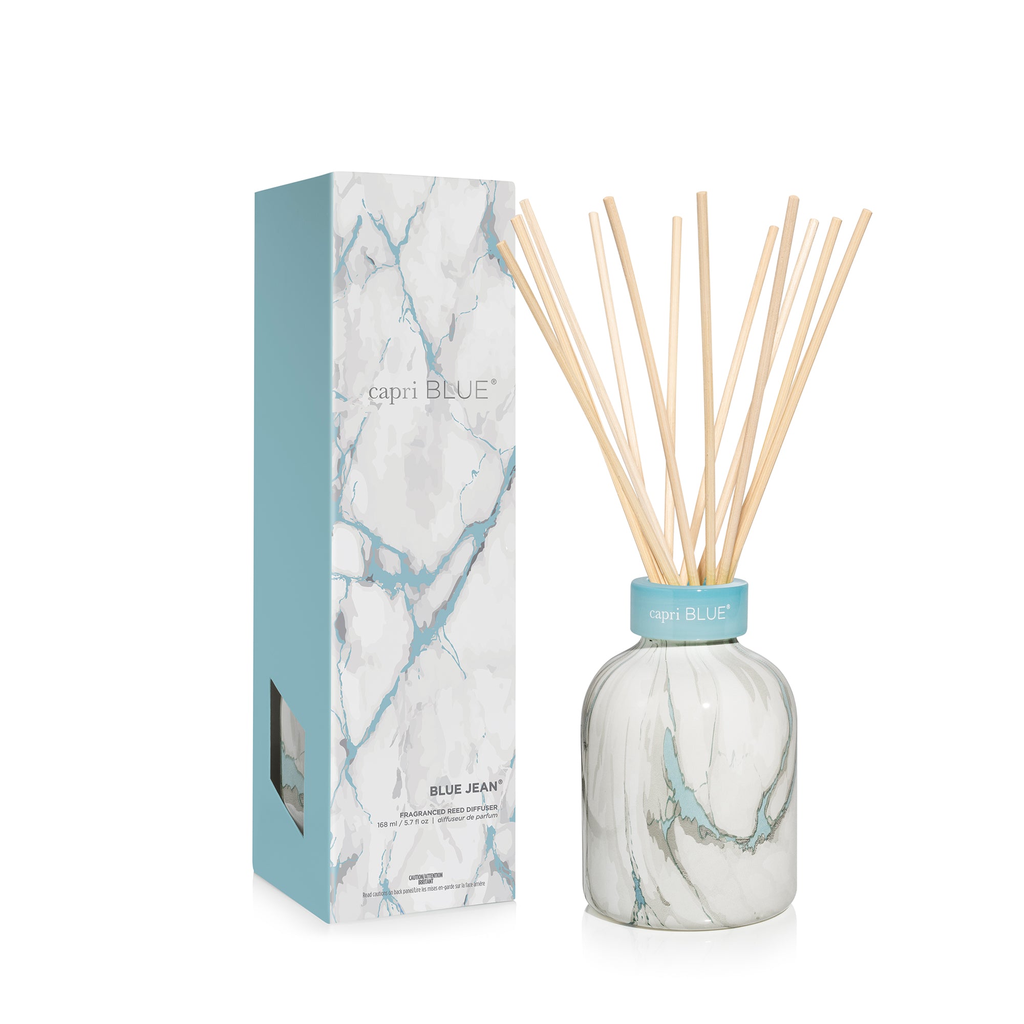 Blue Jean Modern Marble Petite Reed Diffuser, 5.7 fl oz