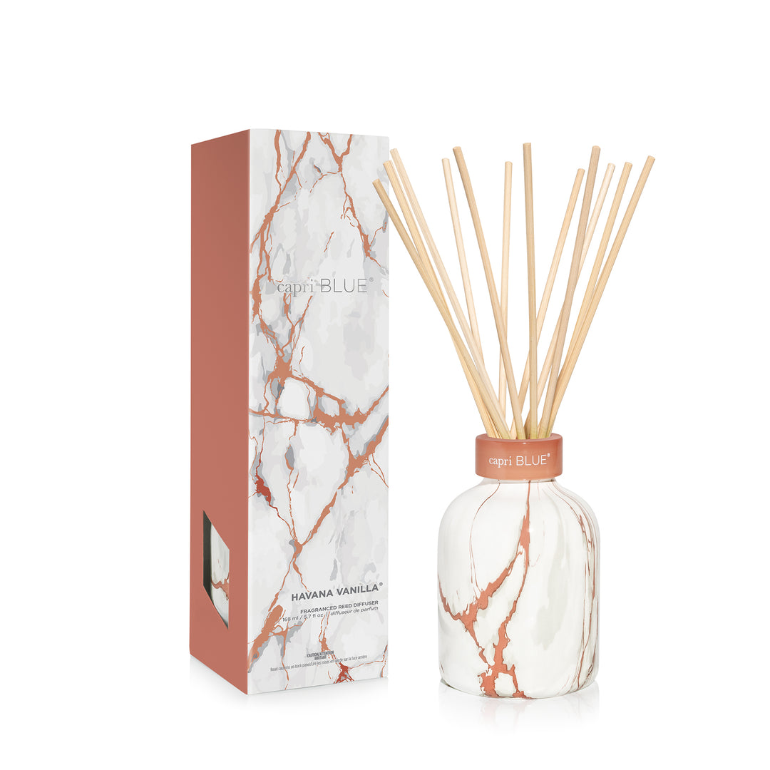 Havana Vanilla Marble Petite Reed Diffuser | Capri Blue
