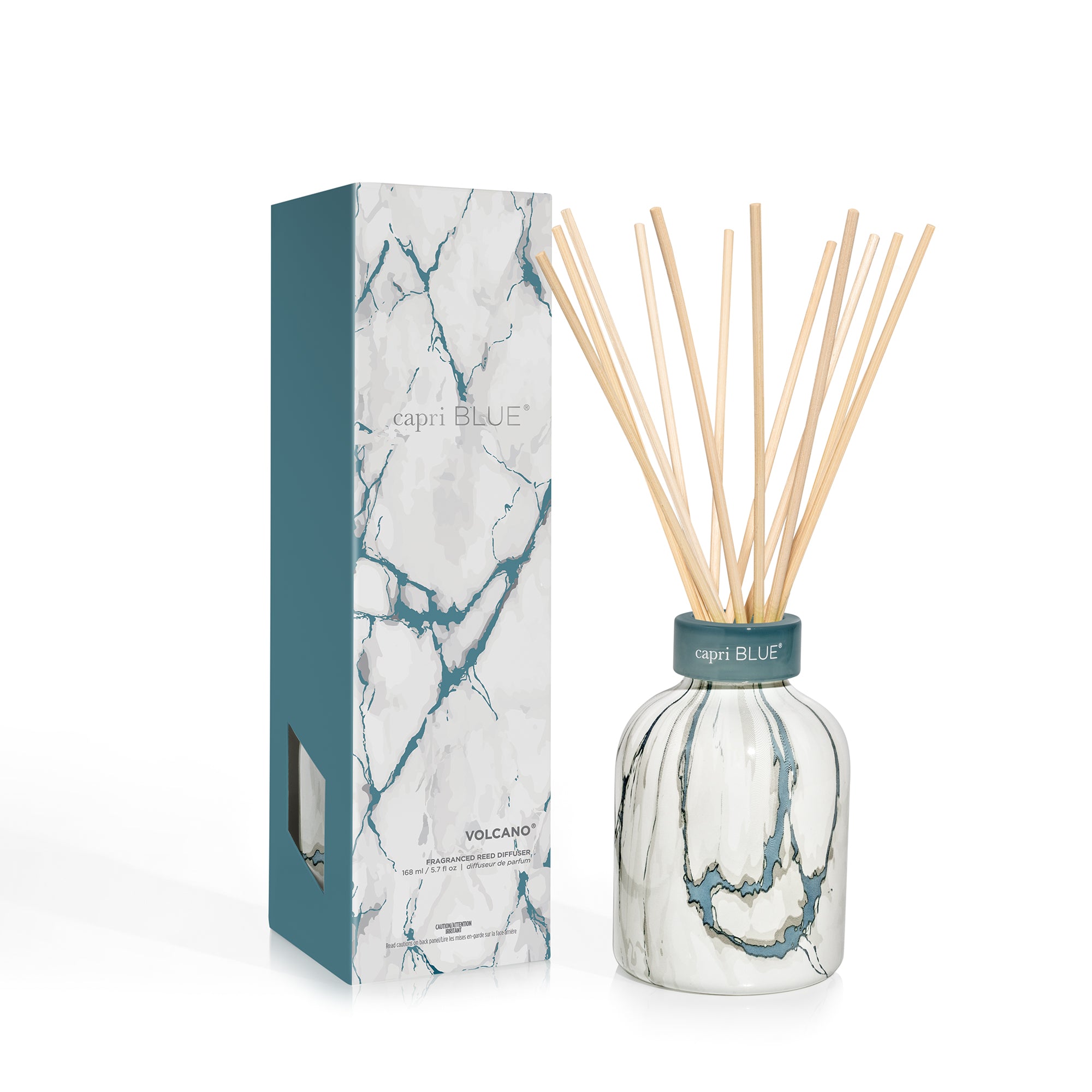 Volcano Modern Marble Petite Reed Diffuser, 5.7 fl oz