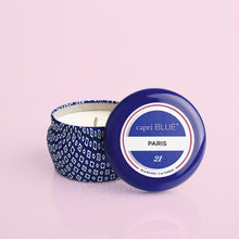 Paris Blue Mini Candle, 3oz product with lid off