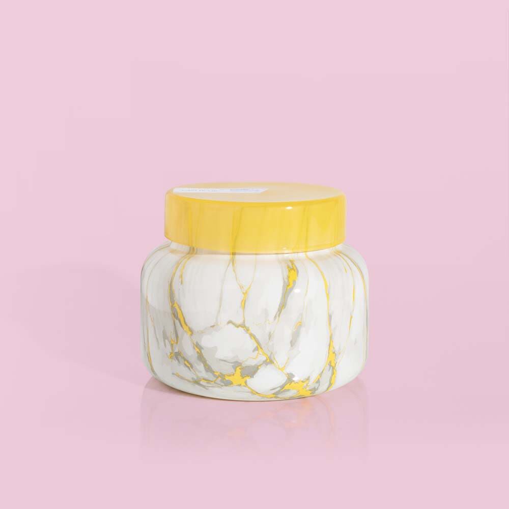 Pineapple Flower Modern Marble Signature Jar, 19 oz compliments modern decor