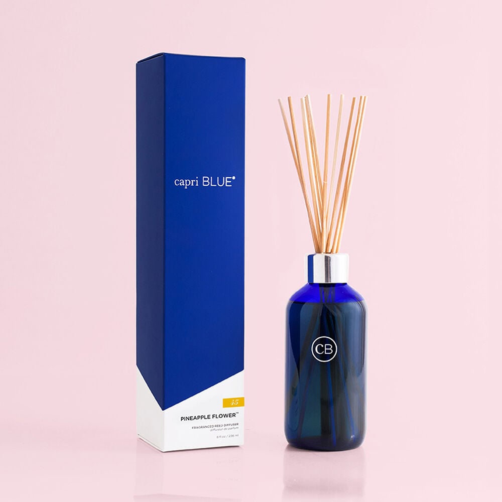 Capri Blue Pineapple Flower Reed Diffuser - rattan reeds and oil