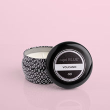 Volcano Black Mini Candle Tin, 3 oz product with lid off