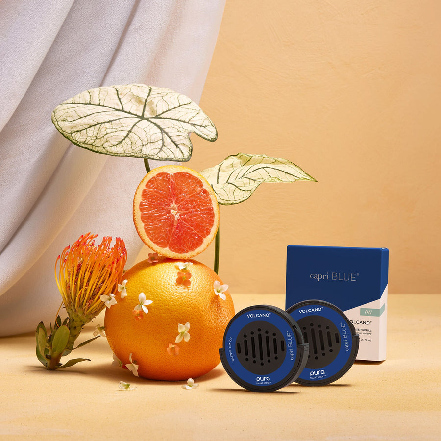 CB + PURA Car Pro Diffuser Refill 2-PK Bundle, Volcano | Capri Blue