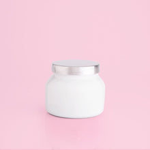 Volcano White Petite Candle Jar, 8 oz rear product view