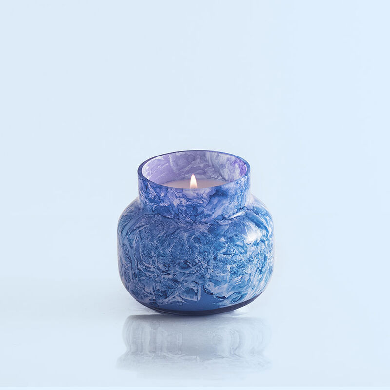 Capri Blue Candle Jar Iridescent Glass Copper Lid Anthropologie DIY Reuse  EMPTY